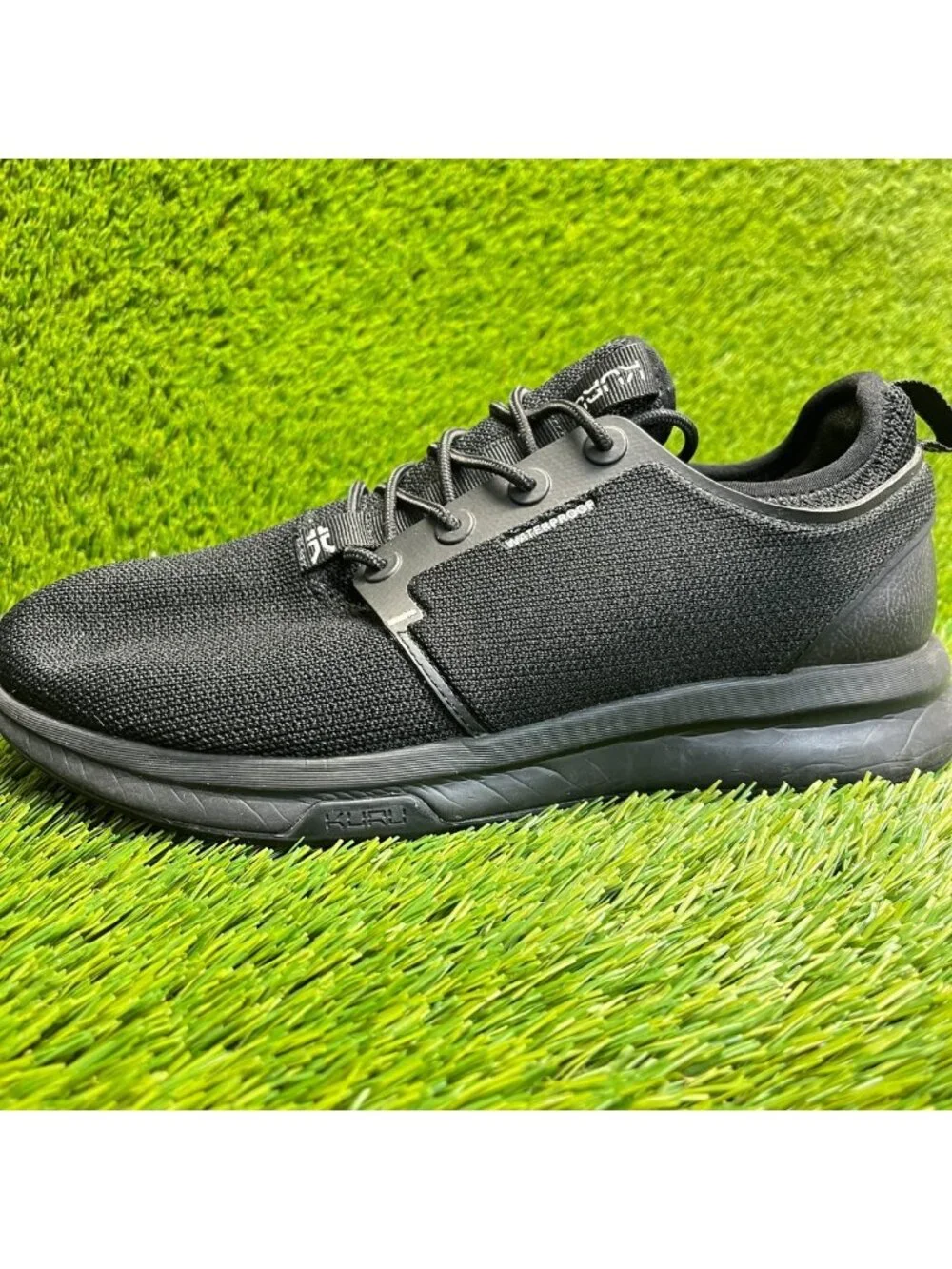 Kuru Atom Womens Size 10 Triple Black Athletic Running Waterproof Shoes Sneakers